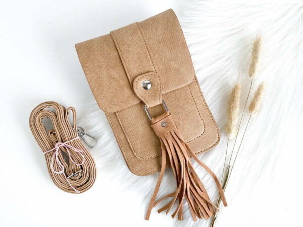 BROWN SNAKE PHONE BAG