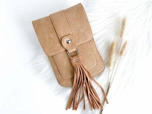 BROWN SNAKE PHONE BAG