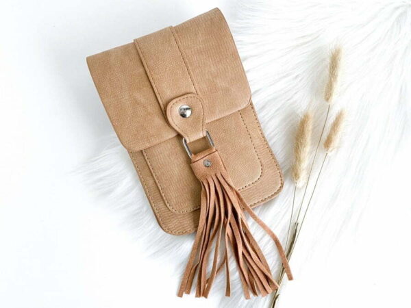 BROWN SNAKE PHONE BAG