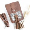 BROWN CHEETAH PHONE BAG