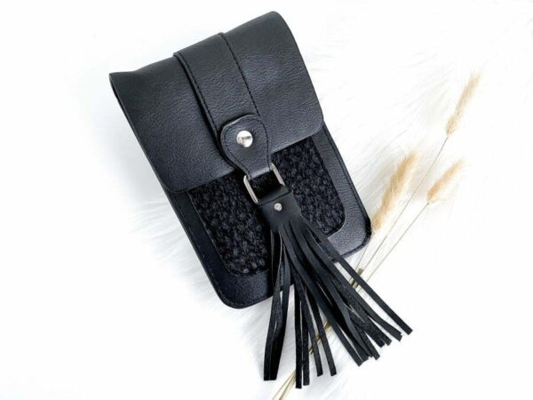 BLACK CHEETAH PHONE BAG