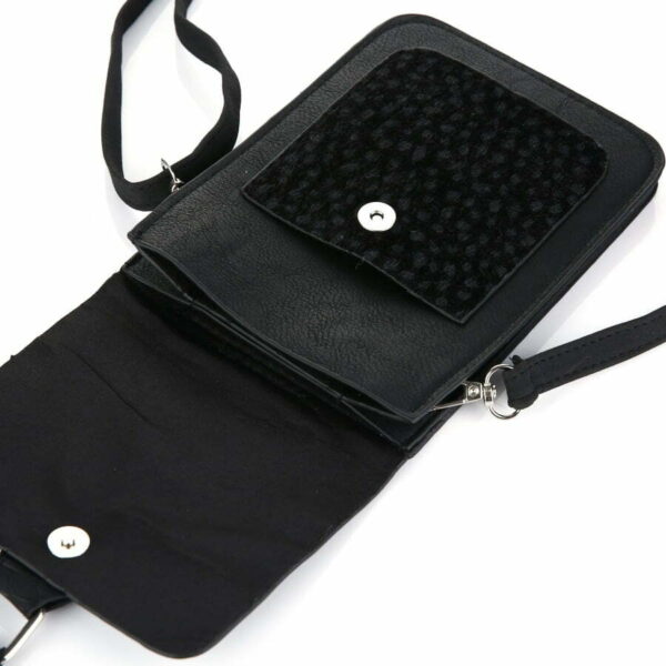 BLACK CHEETAH PHONE BAG